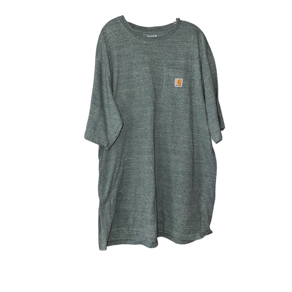 Carhartt Loose Fit 2XL Tall Mens Heathered Green Short Sleeve Pocket T-Shirt